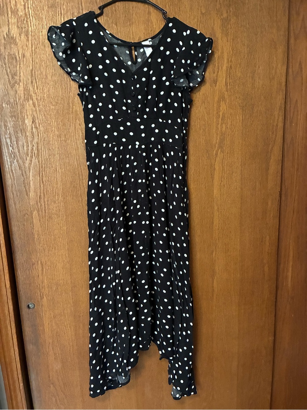 Justice Black and White Polka Dot Casual Dress